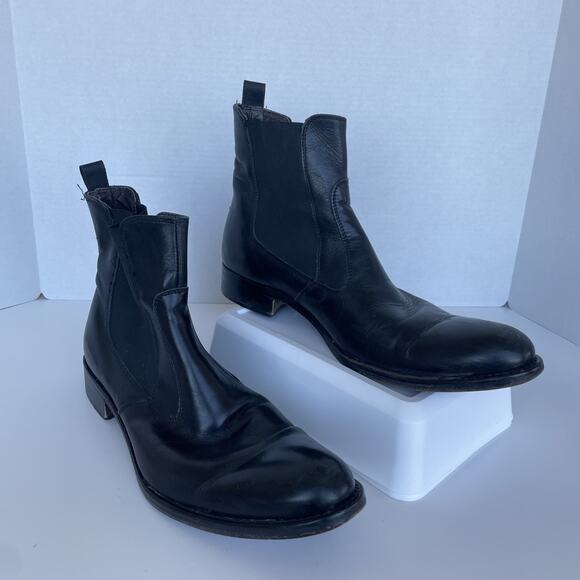 To Boot New York Men's Chelsea Boot Black Genuine Leather Made In Italy Size 13 - Picture 2 of 7